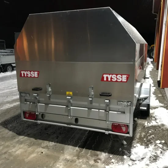 Tysse 6270 mit Aluminium-Deckel (1.300 kg Einachs-Universalanhänger / ATV- & Motorschlitten-Transporter) – Bild 5