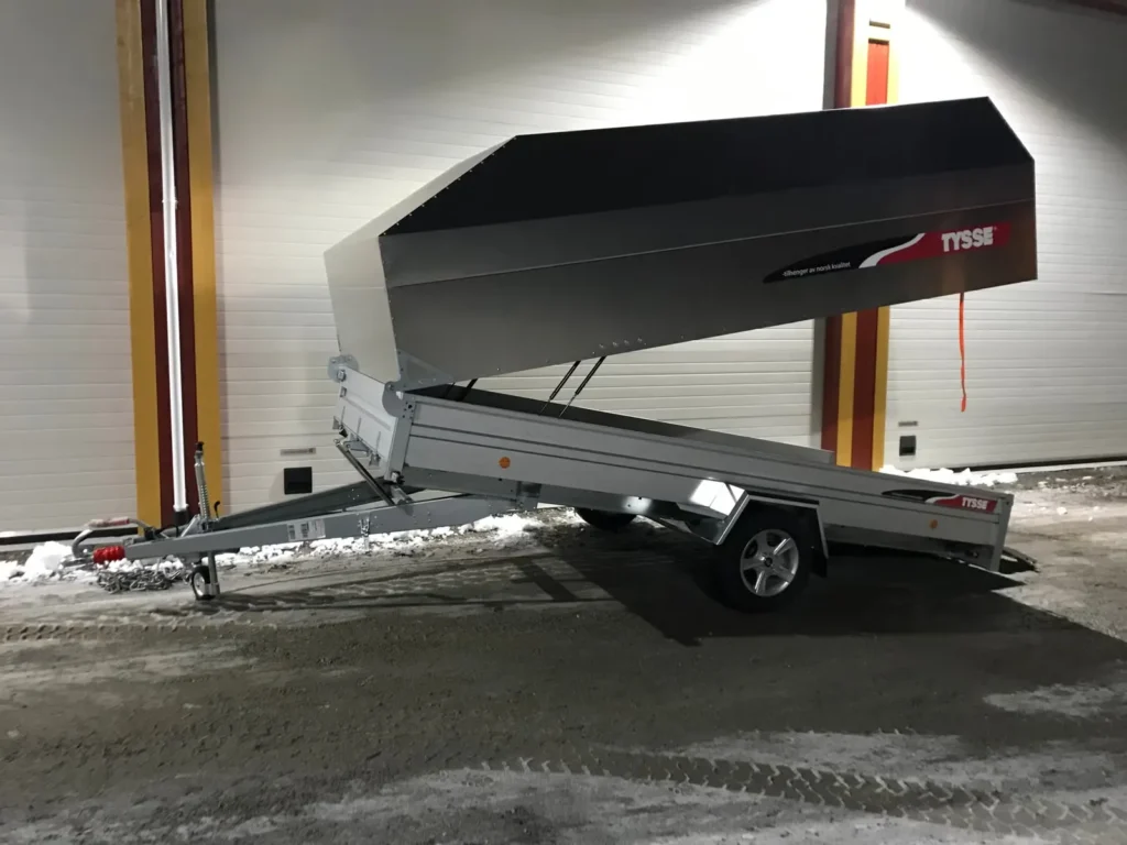 Tysse 6270 mit Aluminium-Deckel (1.300 kg Einachs-Universalanhänger / ATV- & Motorschlitten-Transporter)