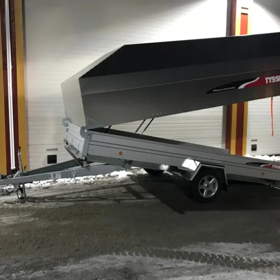 Tysse 6270 mit Aluminium-Deckel (1.300 kg Einachs-Universalanhänger / ATV- & Motorschlitten-Transporter) – Bild 2