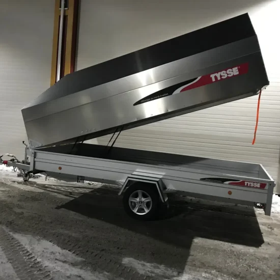 Tysse 6270 mit Aluminium-Deckel (1.300 kg Einachs-Universalanhänger / ATV- & Motorschlitten-Transporter) – Bild 3