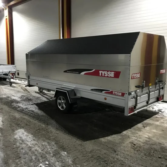 Tysse 6270 mit Aluminium-Deckel (1.300 kg Einachs-Universalanhänger / ATV- & Motorschlitten-Transporter) – Bild 1