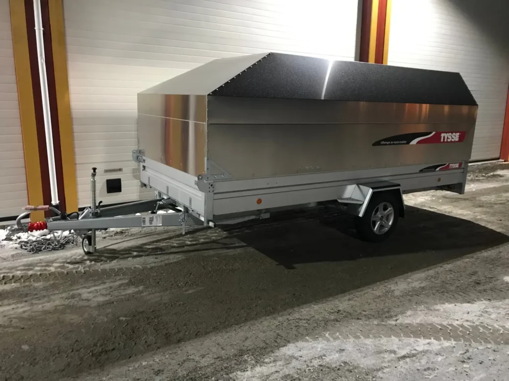 Tysse 6270 mit Aluminium-Deckel (1.300 kg Einachs-Universalanhänger / ATV- & Motorschlitten-Transporter)