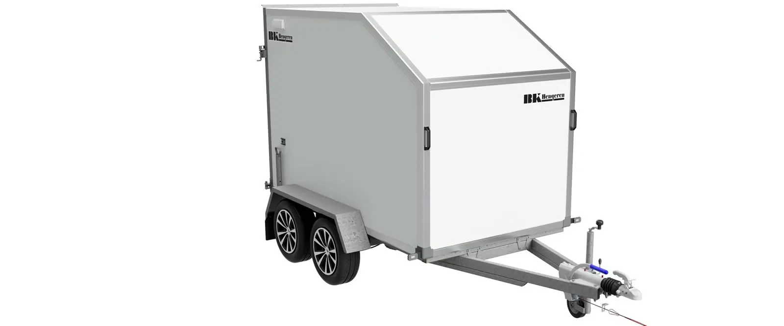 Kofferanhänger BK Hengeren PLC 2025 (2.000 kg Tandemkoffer mit geneigtem Dach & Wabenstruktur) – Bild 1