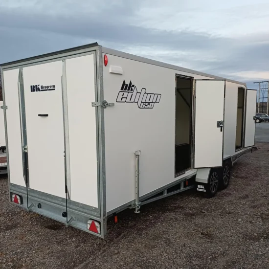 Kofferanhänger BK Hengeren PLC 2765 (2.700 kg Tandem-Koffer / Motorschlittenanhänger) – Bild 1