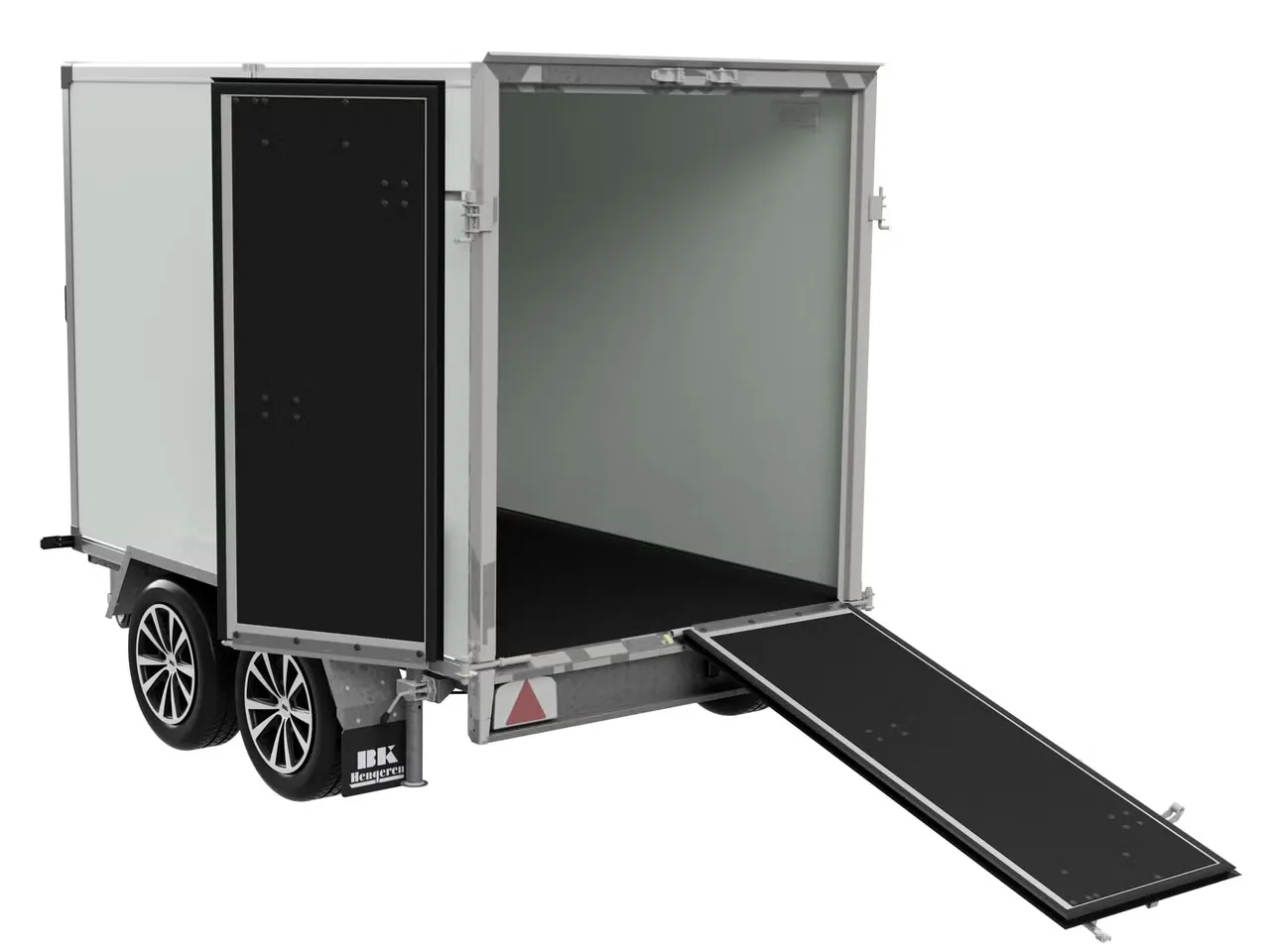 B Khengeren PLC 1325 Kofferanhänger - 1300kg Gebremst Wabenplatte LED 14 Zoll M+S – Bild 1