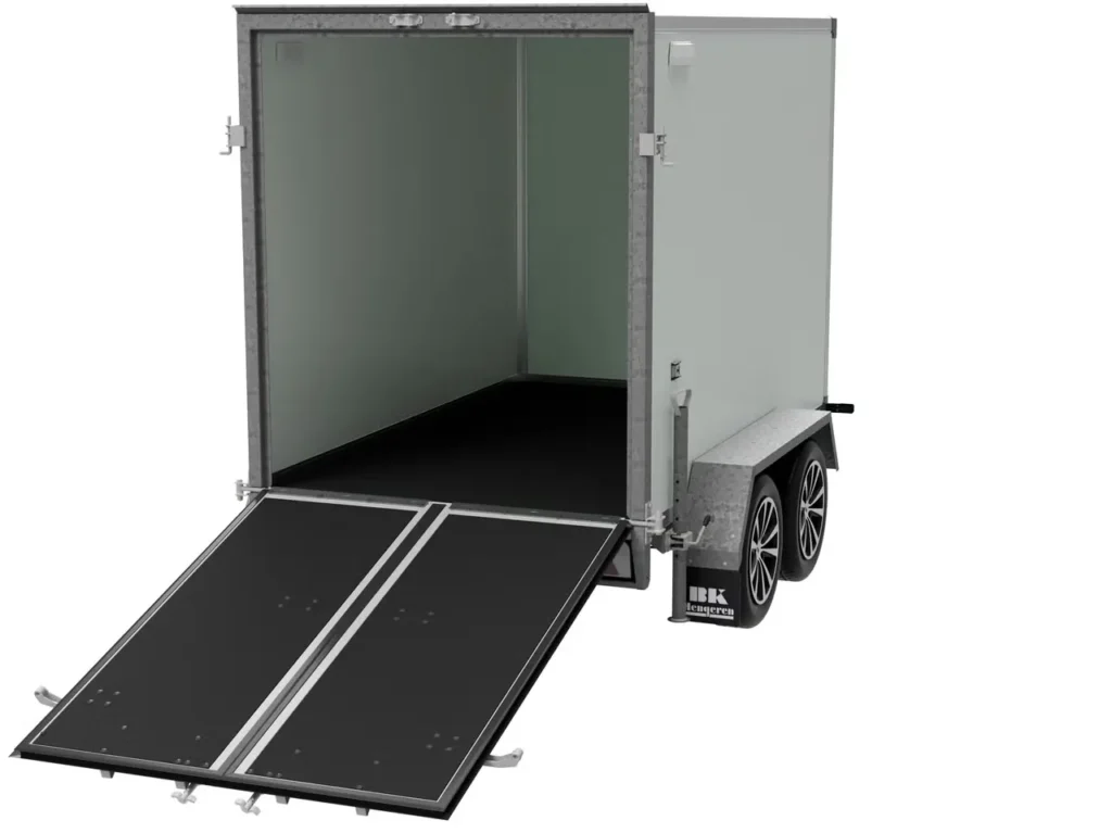 B Khengeren PLC 1325 Kofferanhänger - 1300kg Gebremst Wabenplatte LED 14 Zoll M+S