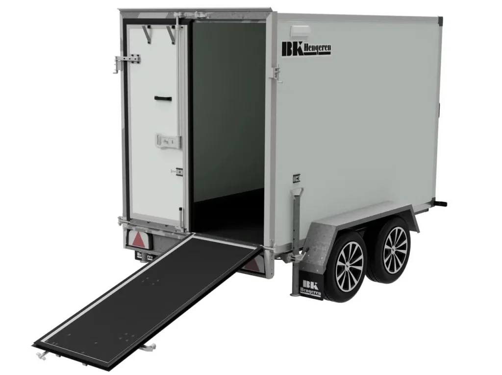 B Khengeren PLC 1325 Kofferanhänger - 1300kg Gebremst Wabenplatte LED 14 Zoll M+S