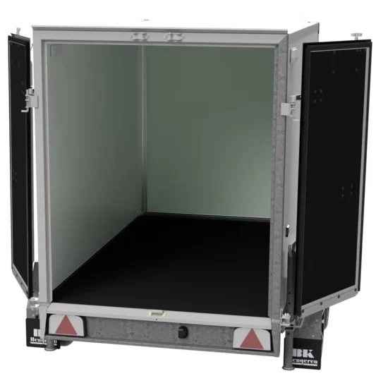 B Khengeren PLC 1325 Kofferanhänger - 1300kg Gebremst Wabenplatte LED 14 Zoll M+S – Bild 6