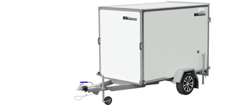 B Khengeren PLC 1325 Kofferanhänger - 1300kg Gebremst Wabenplatte LED 14 Zoll M+S