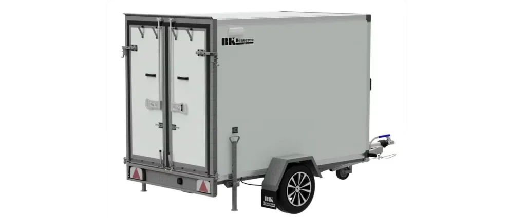 B Khengeren PLC 1325 Kofferanhänger - 1300kg Gebremst Wabenplatte LED 14 Zoll M+S