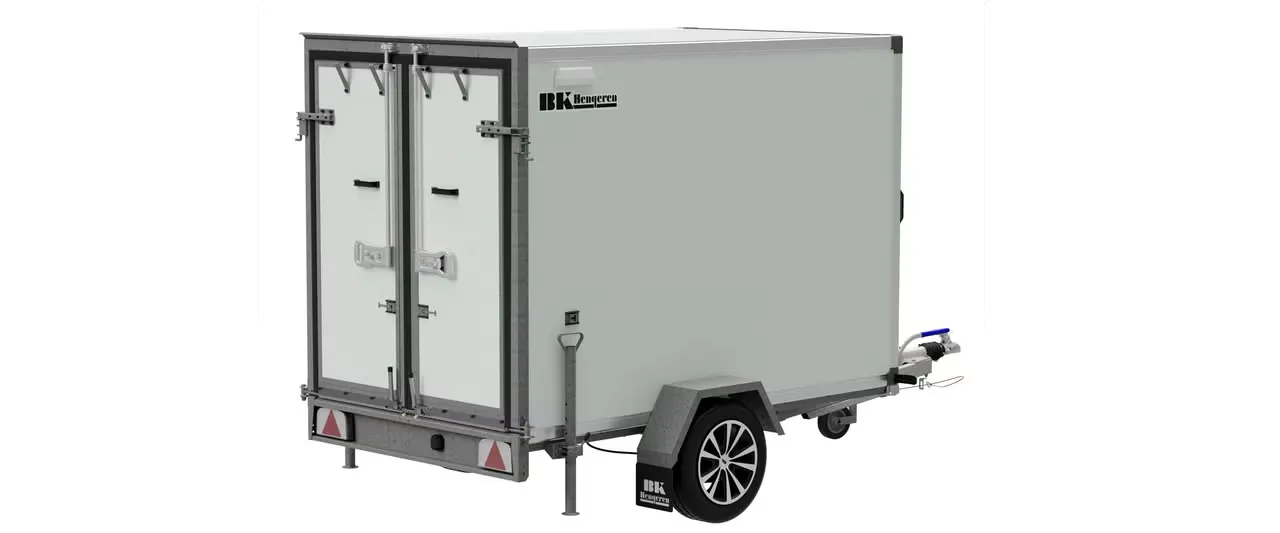 B Khengeren PLC 1325 Kofferanhänger - 1300kg Gebremst Wabenplatte LED 14 Zoll M+S – Bild 2