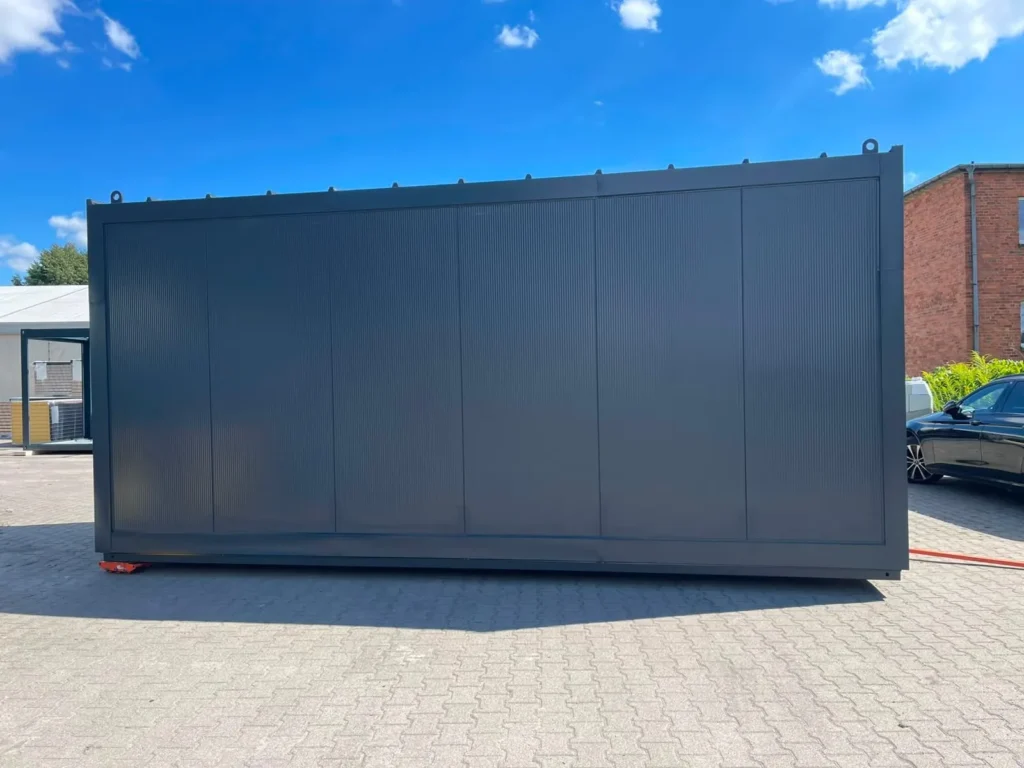 Modulhaus - Bürocontainer 3x6m - TEK17 Isolation - Vollverglast - Klima - Elektro - Hörmann Tür - Neu