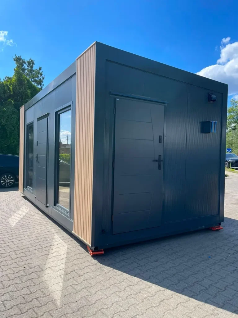 Modulhaus - Bürocontainer 3x6m - TEK17 Isolation - Vollverglast - Klima - Elektro - Hörmann Tür - Neu