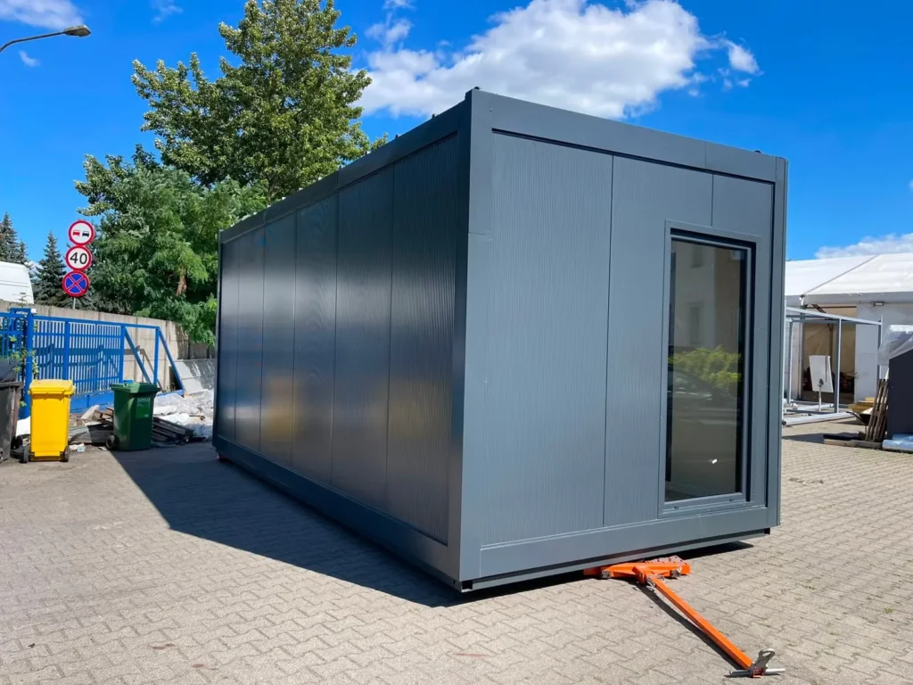 Modulhaus - Bürocontainer 3x6m - TEK17 Isolation - Vollverglast - Klima - Elektro - Hörmann Tür - Neu