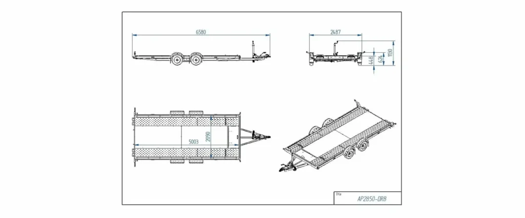 Anhänger Respo 2850V658T249-A - Profi-Autotransporter