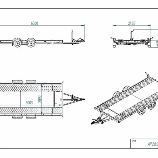 Anhänger Respo 2850V658T249-A - Profi-Autotransporter – Bild 4