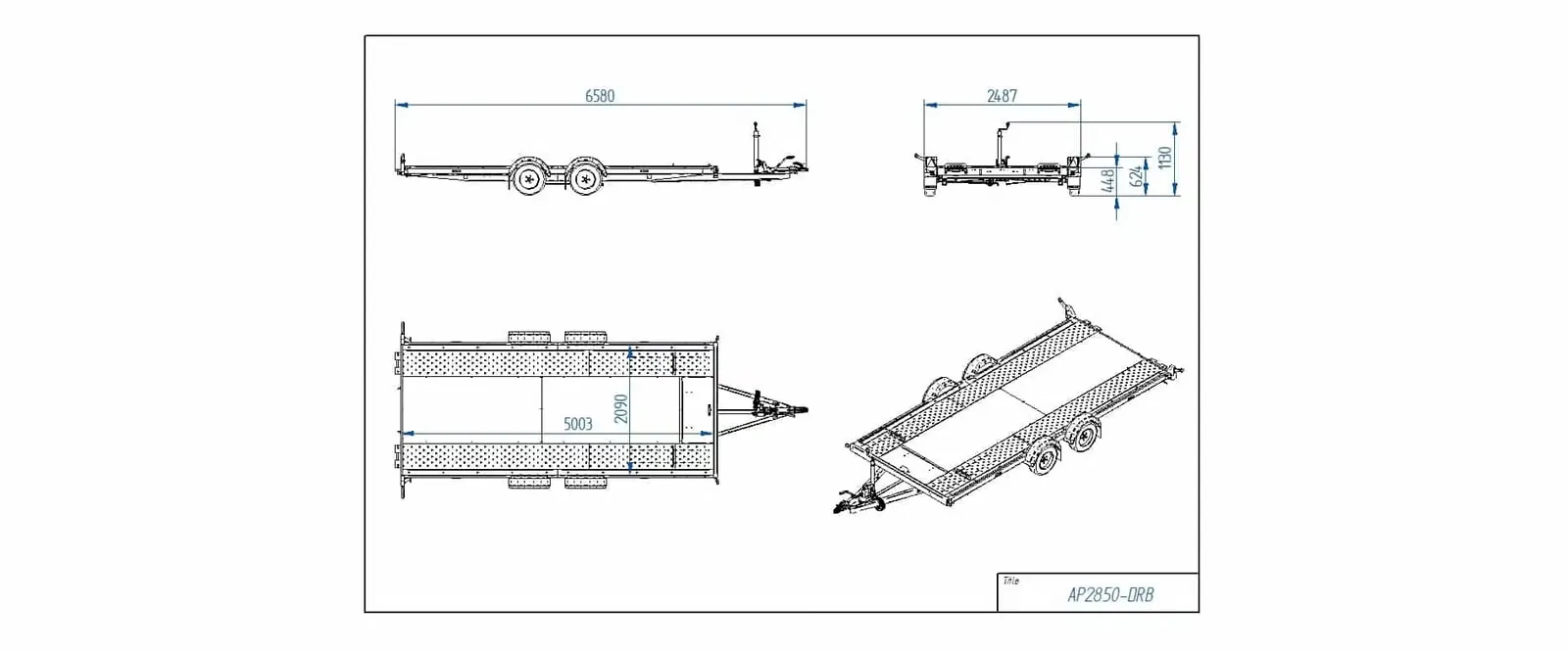 Anhänger Respo 2850V658T249-A - Profi-Autotransporter – Bild 4