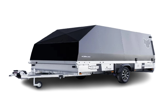Anhänger 4P Grand Touring 490 TX (North Grade) - Premium-Schneemobil- & Allroundanhänger mit Haube