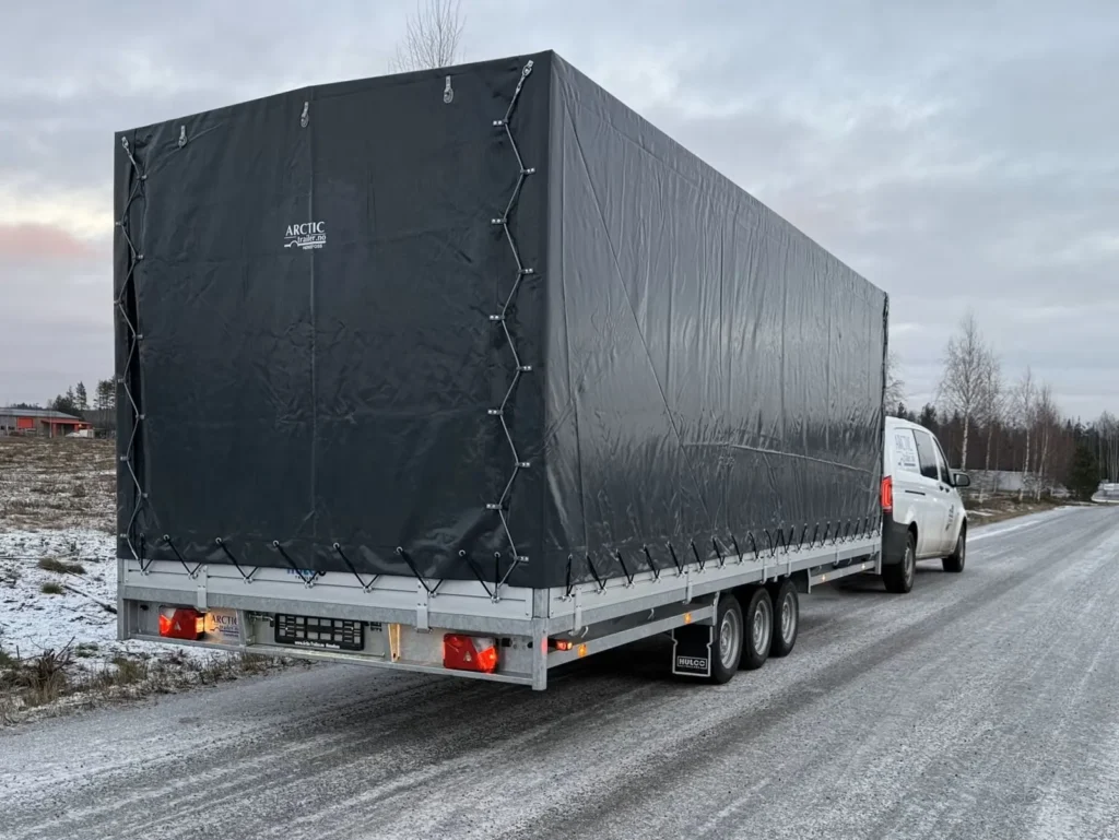 Anhänger Hulco MEDAX-3 3500 611×223 (Hochlader mit Hochplane, 3-Achser)