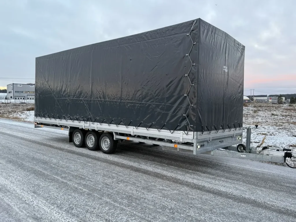 Anhänger Hulco MEDAX-3 3500 611×223 (Hochlader mit Hochplane, 3-Achser)