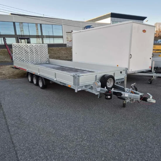 Anhänger Temared Builder 3-Achser - Hydraulisch ankippbarer Baumaschinen- & Fahrzeugtransporter – Bild 14