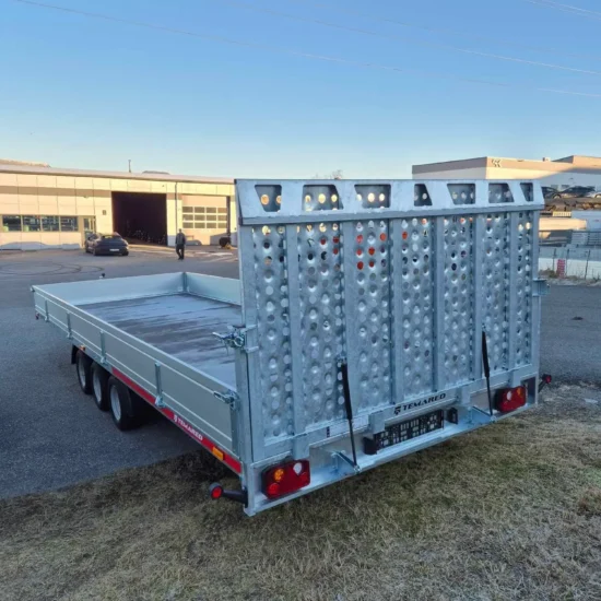 Anhänger Temared Builder 3-Achser - Hydraulisch ankippbarer Baumaschinen- & Fahrzeugtransporter – Bild 18