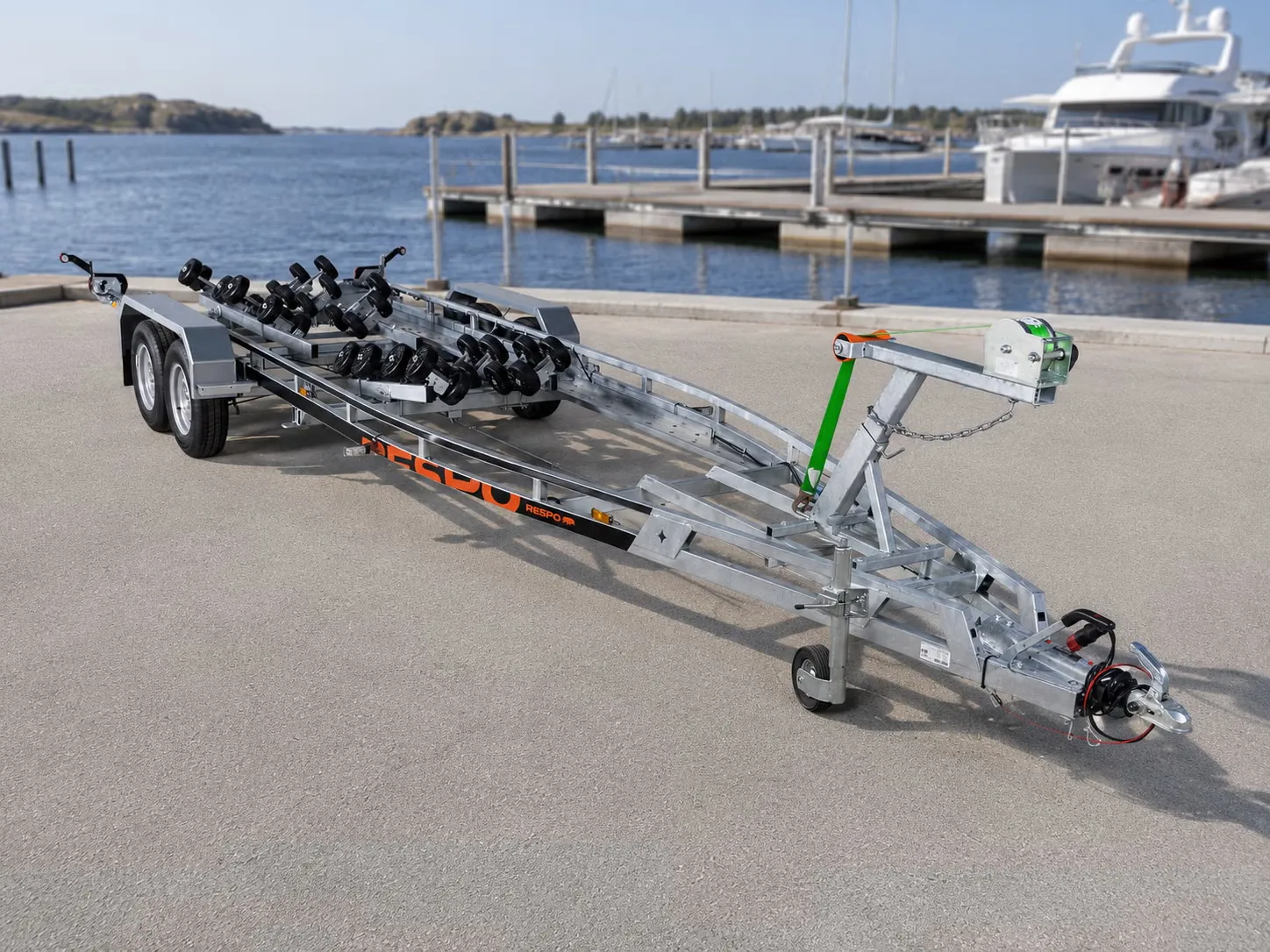 Bootsanhänger Respo 2700MR - Multiroller-System für Großboote – Bild 5