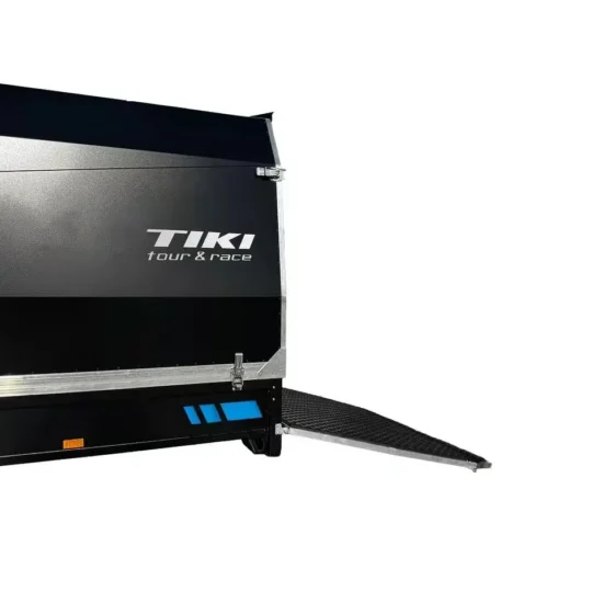 Tiki CP430-LB Motorschlittenanhänger Schwarz Duplex - 1300kg Gebremst Kippbar Alu-Haube LED 3PMSF – Bild 8
