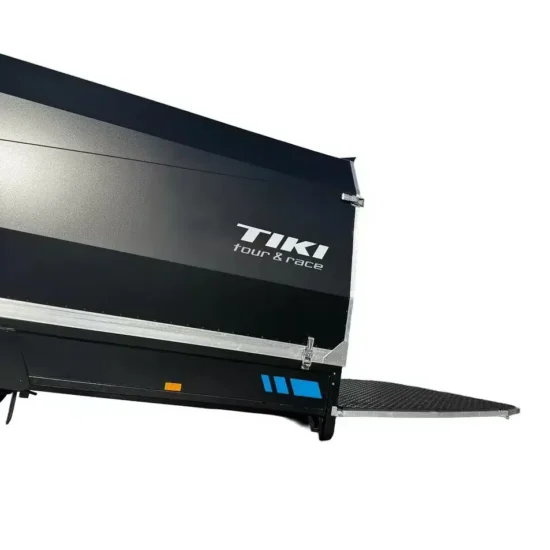 Tiki CP430-LB Motorschlittenanhänger Schwarz Duplex - 1300kg Gebremst Kippbar Alu-Haube LED 3PMSF – Bild 6