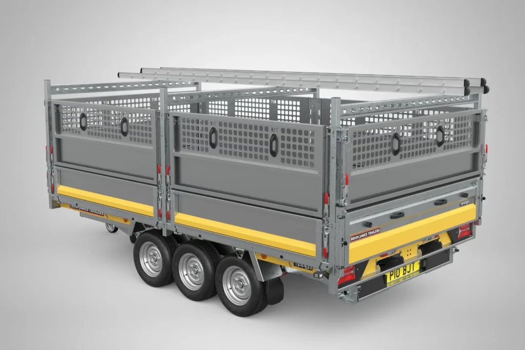Dreiseitenkipper Brian James Tipper (Modell 526-4020-35-3-12 / 3.500 kg Tridem-Profi-Kipper)