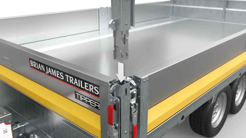 Dreiseitenkipper Brian James Tipper (Modell 526-4020-35-3-12 / 3.500 kg Tridem-Profi-Kipper)