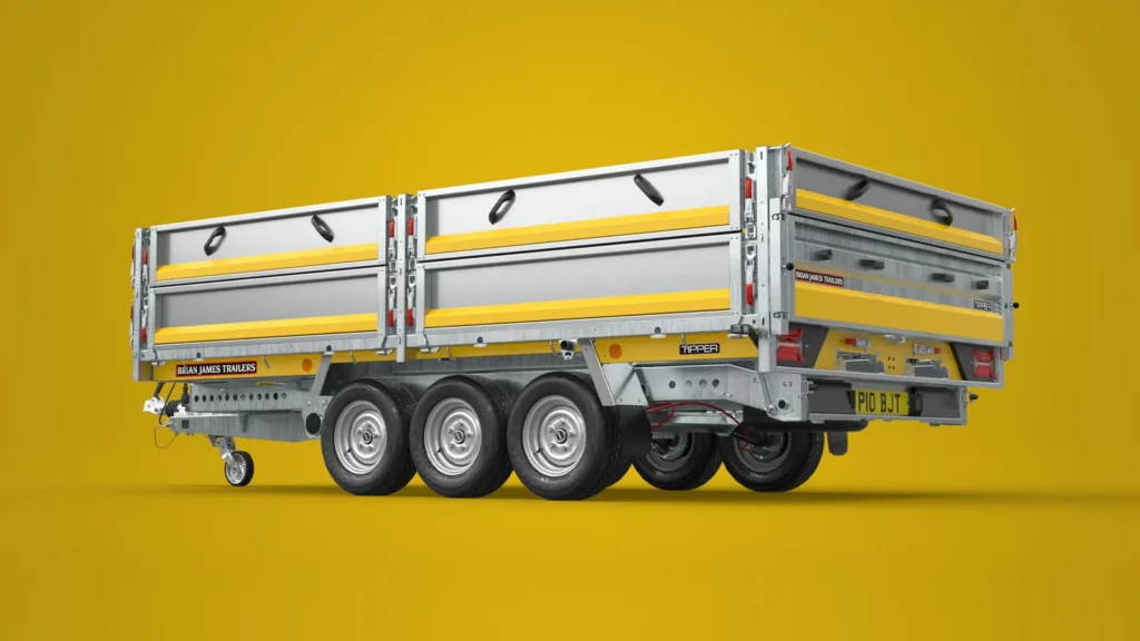 Dreiseitenkipper Brian James Tipper (Modell 526-4020-35-3-12 / 3.500 kg Tridem-Profi-Kipper)