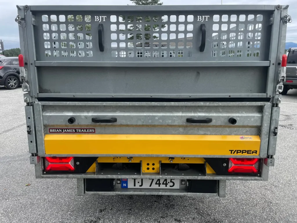 Dreiseitenkipper Brian James Tipper (Gebrauchtfahrzeug mit Gitteraufsatz / Laubgitter)