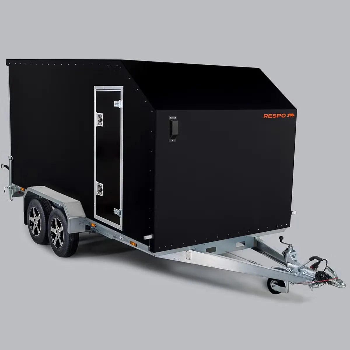 Respo 2700kg Kofferanhänger Tandem - 4.00x1.99m Rampenheck Magnelis Blattfederung LED – Bild 1