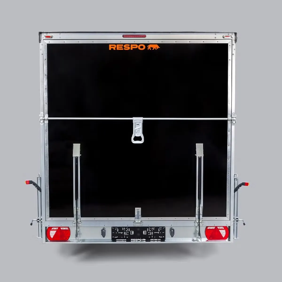 Respo 2700kg Kofferanhänger Tandem - 4.00x1.99m Rampenheck Magnelis Blattfederung LED – Bild 3