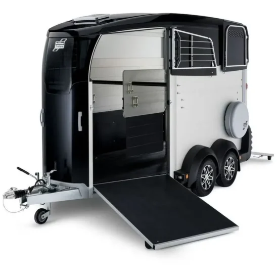 Ifor Williams HBX506 Schwarz - 2 Pferde Pferdeanhänger Vollalu Diamant-Alufelgen – Bild 1