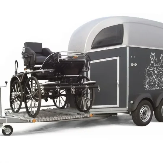 Böckmann Duo C mit Kutschenhalterung - 2 Pferde CFF 2700kg Kutschenanhänger Sperrholz – Bild 1