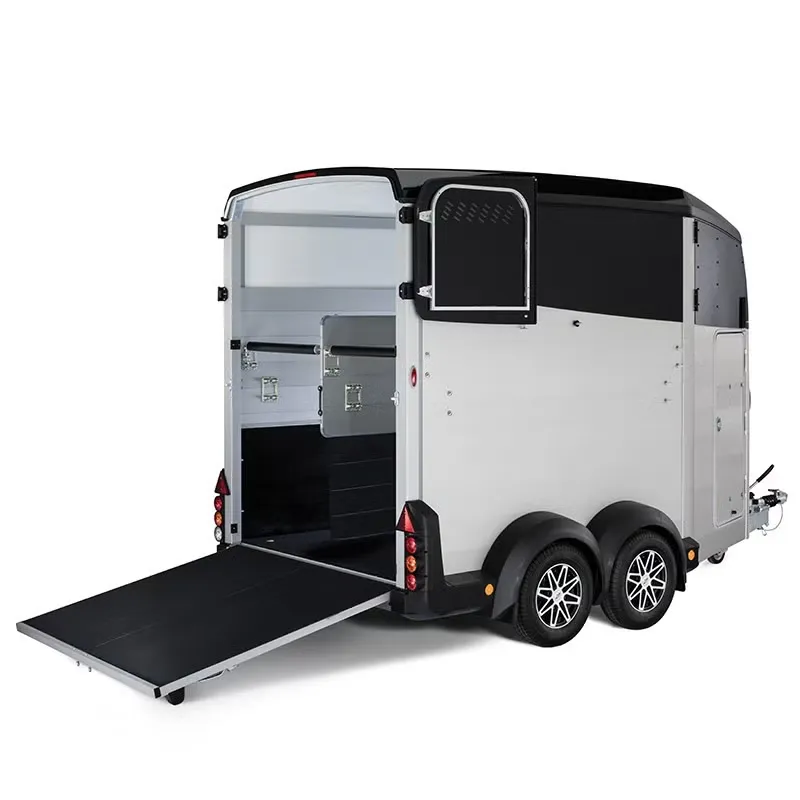 Ifor Williams HBX511 Schwarz - 2 Pferde Vollalu Integrierte Sattelkammer Parabelfederung 2700kg