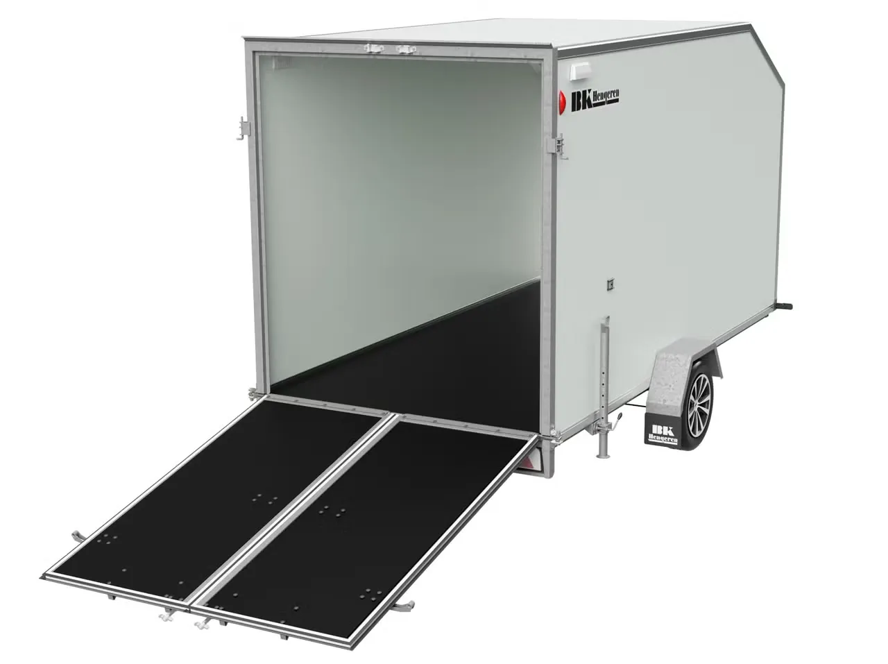 BK Hengeren PLC 2736 Kofferanhänger - 2700kg Tandem Schräge Front Wabenplatte LED Kombirampe – Bild 3