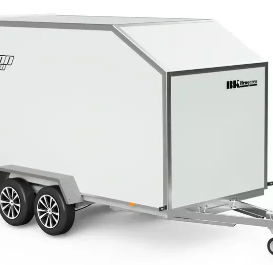 BK Hengeren PLC 2736 Kofferanhänger - 2700kg Tandem Schräge Front Wabenplatte LED Kombirampe – Bild 1