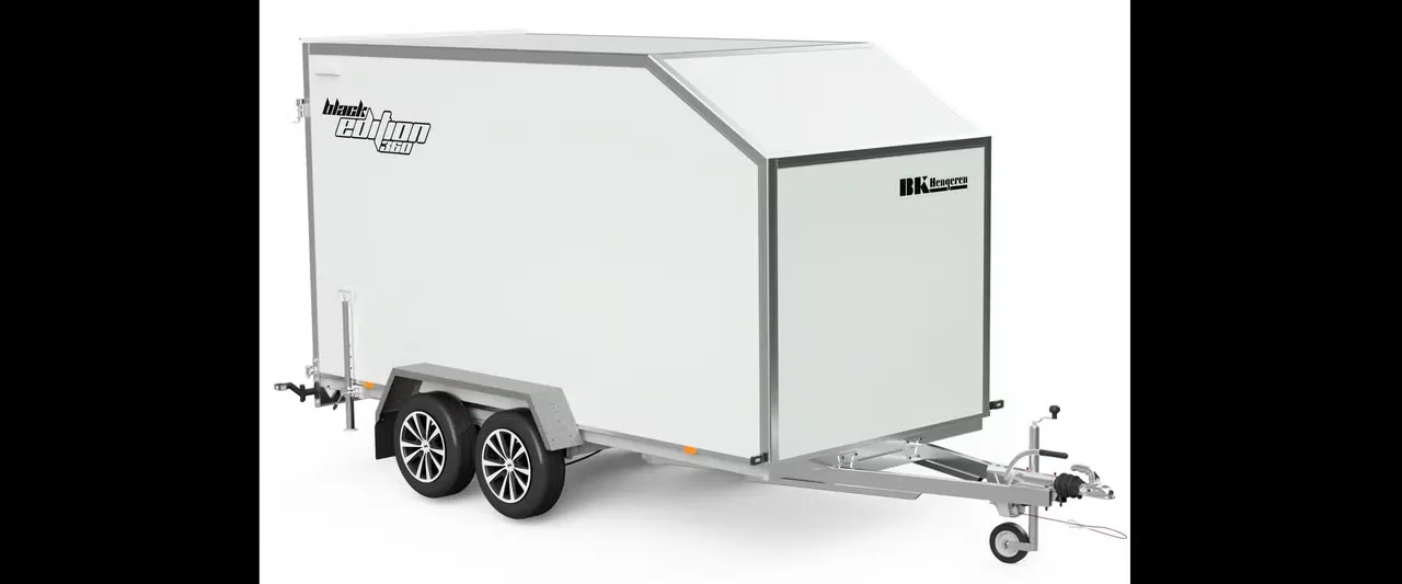 BK Hengeren PLC 2736 Kofferanhänger - 2700kg Tandem Schräge Front Wabenplatte LED Kombirampe – Bild 1