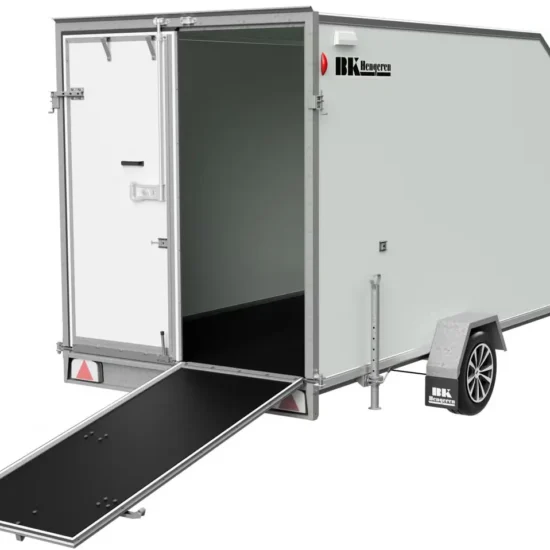 BK Hengeren PLC 2736 Kofferanhänger - 2700kg Tandem Schräge Front Wabenplatte LED Kombirampe – Bild 5