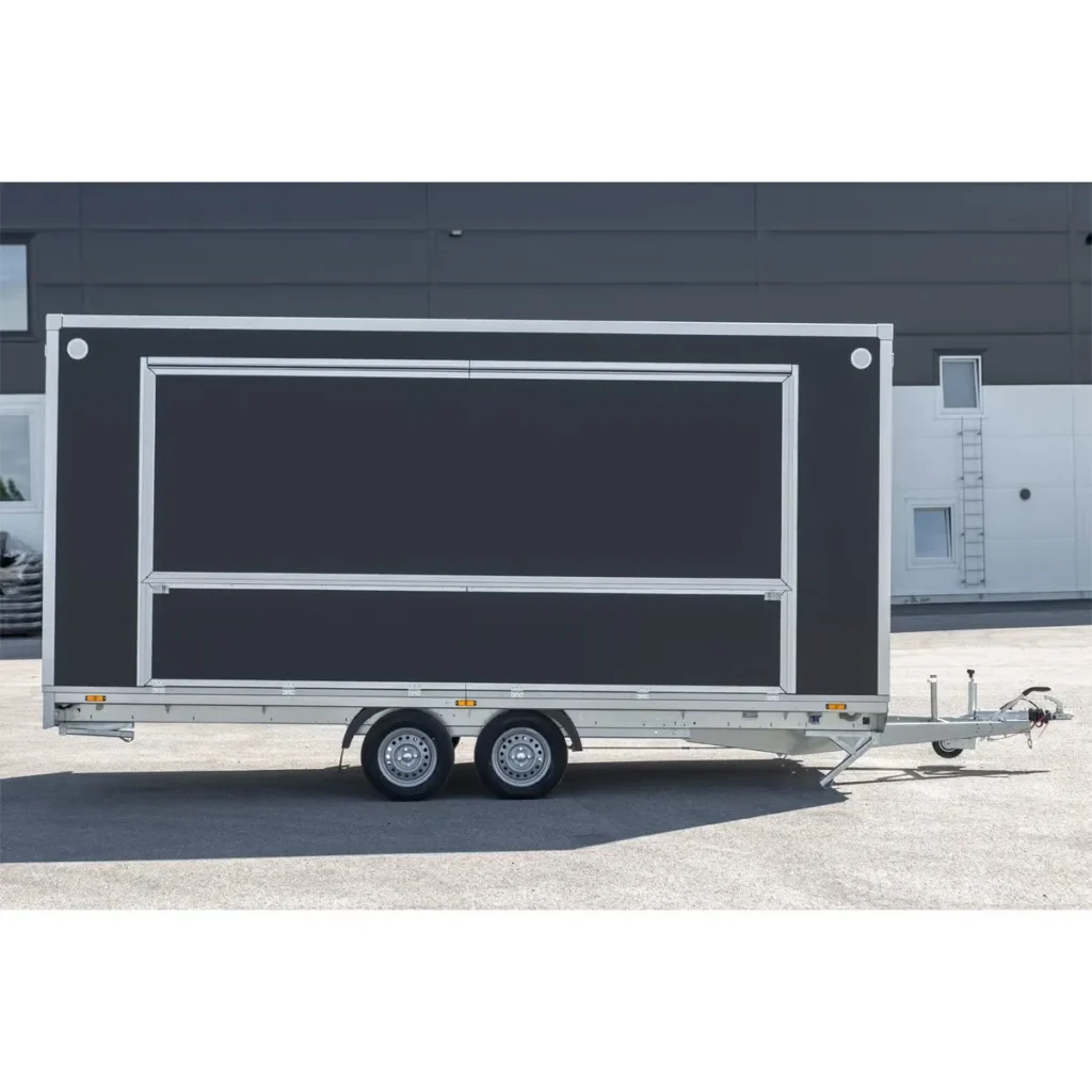 Respo 610 Messeanhänger - 2000kg Tandem Verkaufsanhänger Isoliert 230V LED Showroom