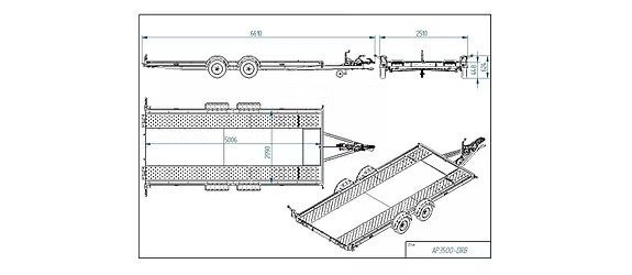 Tiki Biltransporter AP3500-DRB – Verzinkter Autotransporter